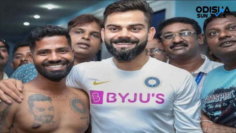 IPL 2022 Virat Kohlis fan Pintu raj bahera got 16 tattos made on his body  see photo here