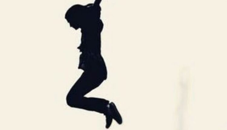 woman jumps