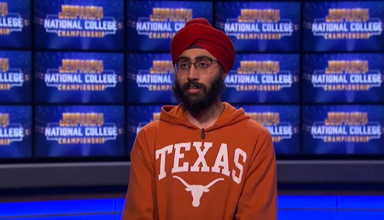 Jaskaran Singh, a University of Texas student who won the $250,000 National Collegiate Championship Jeopardy quiz contest. (Photo: Jeopardy)