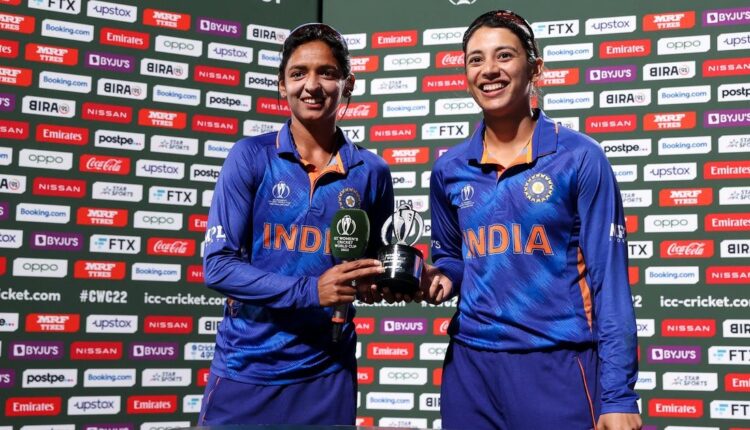 Women’s World Cup: Smriti shares Player of the Match award with Harmanpreet after India beat West Indies.