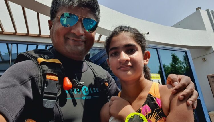 with father before the deep dive