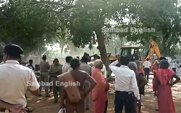 Admin bulldozes Joranda Mahima temple premises to clear encroachments, Section 144 clamped