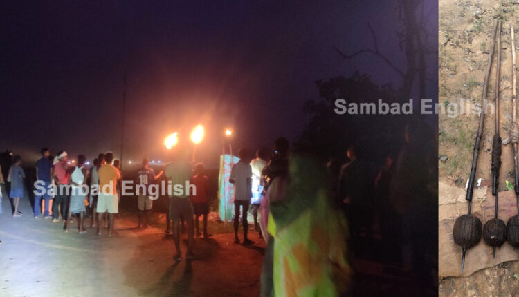 Sundargarh villagers preparing spears with flambeau to tackle jumbo menace raises concern
